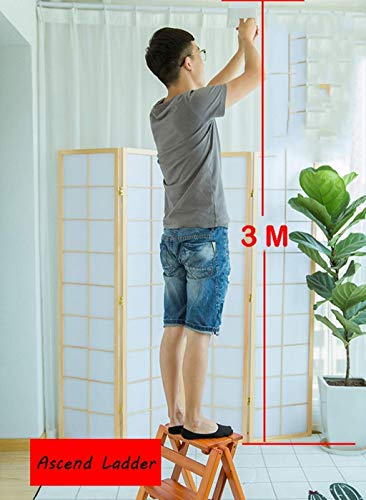 Taburete de escalada DASHADAO para interiores con biblioteca de 4 niveles de madera 4
