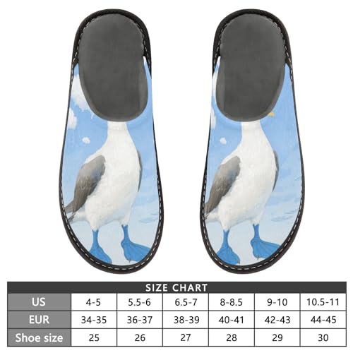 Slippers for Women Blue Footed Booby Beach Soft Fuzzy Women's Slippers Indoor and Outdoor Shoes3