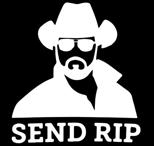 Send RIP When You Want Something Done - Die Cut Vinyl Decal - 5  W X 5.5  H White HGC1964.07