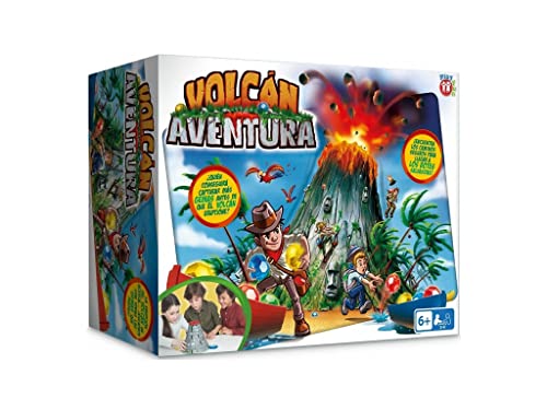 PLAY FUN BY IMC TOYS Volcán Aventura (Versión española) | Juego de Mesa familiar divertido para niños y niñas +6 Años
