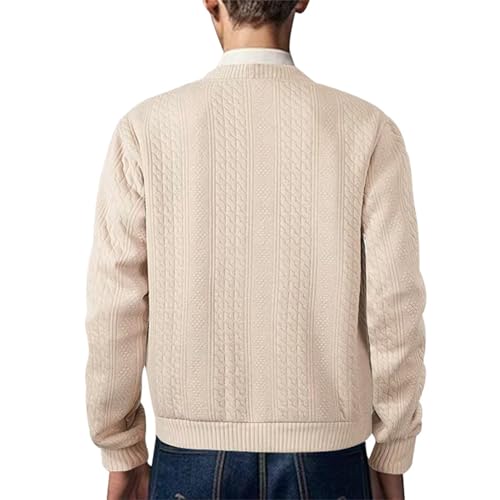 Men's Casual Long Sleeve Buttons Down Cable Knit Cardigan Sweater with Pockets for Men Spring Fall Winter Sweaters2