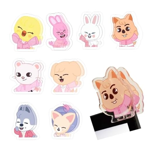 8pcs Stray-Kids Hair Clips Set,Stray-Kids Merch multifunctional Clips Badges for Backpack Bag Book