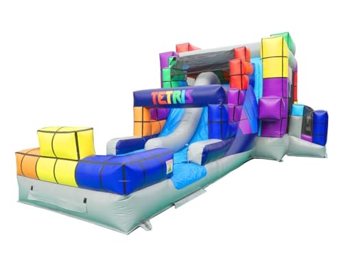 TentandTable Official Tetris™ Inflatable Bounce House Dual Water Slide TentandTable Official Tetris™ Inflatable Bounce House Dual Water Slide - Image 1