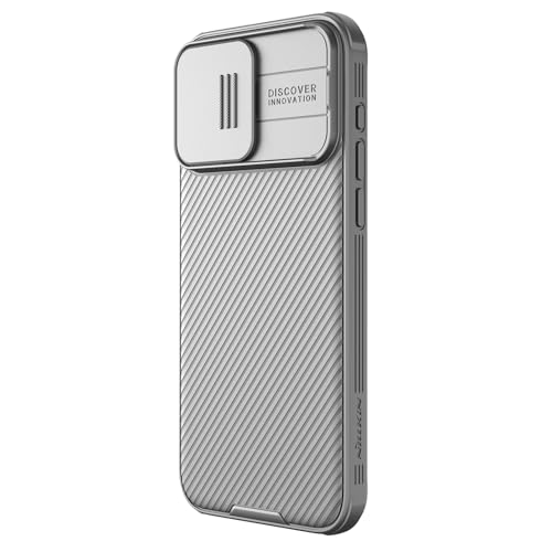 Coque iPhone 15 Pro Nillkin CamShield Pro finition Gris Titane - 2