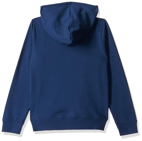 Image of Solid Cotton Fleece Girls Hooded Neck Sweatshirt with Kangaroo Pocket