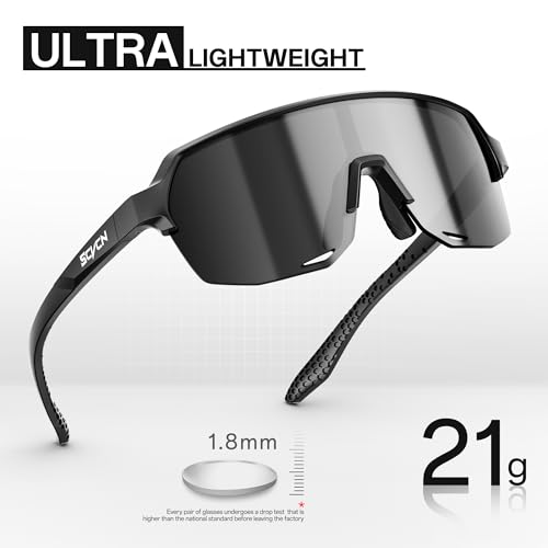 SCVCN Youth Sports Sunglasses for Boys Girls Baseball Cycling Glasses Kids,Lightweight,UV400 Protection, Ages 6–12 S9032 — view 5