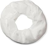 kein kratzen styleBREAKER Loop Schlauchschal mit glänzendem Metallic Feder Muster Print, Schal, Tuch, Damen 01016117, Farbe:Weiß