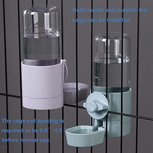 Rabbit Water Bottle 17 Oz Bunny Hanging Water Fountain Automatic Guinea Pig Water Dispenser No Leak Drinking Feeder For Bunny Chinchilla Hamsters Cat Dog Small Animals(Grey) #TOP4