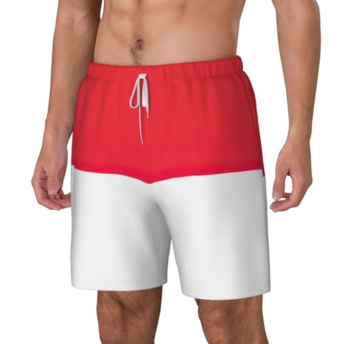 Short de bain pour homme imprimé drapeau indonésien de plage - 2