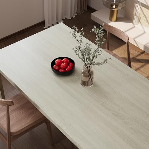 VaryPaper Papier Peint Imitation Bois Beige 40cmx200cm Vinyle Adhesif Bois Rouleau Adhesif Decoratif Film Autocollant Meuble Papier Peint Autocollant Mural Salon Adhesif Plan de Travail Armoire