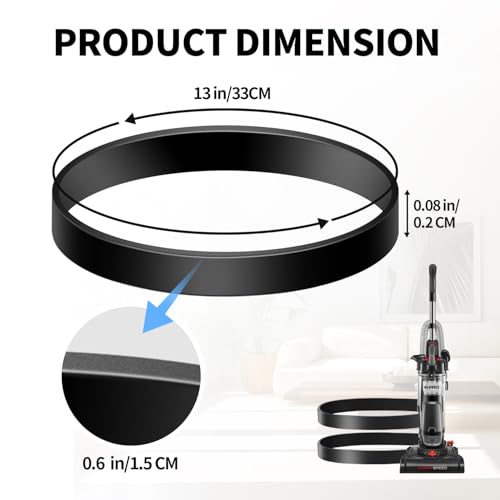 Image of Replacement Belts Part E0205 for Eureka PowerSpeed Upright Vacuum,Fits NEU180 NEU181 NEU181A NEU182 NEU182A NEU182B NEU186 NEU188 NEU188A NEU188B NEU190 NEU192 NEU192A NEU202 NEU203 NEU280 (Pack of 2)