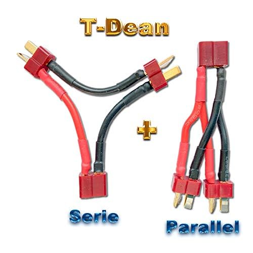 Boladge - Adaptateur Parallèle Deans T - 1 Femelle Vers 2 Mâles - Pour Batteries RC Drone Multicopter