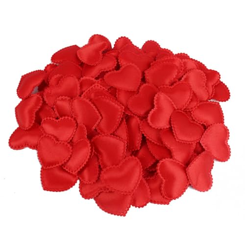 200 peças tecido de confete de coração vermelho, 3,5 cm coração decoração esponja de mesa de casamento, decoração de corações para festa, casamento, dia dos namorados, aniversário, Natal