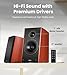 Edifier R2000DB Powered Bluetooth Bookshelf Speakers - Near-Field Studio Monitors - Optical Input - 120 Watts RMS (Wood)
