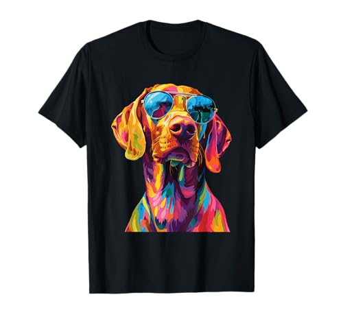 Viszla Lovers Design Pop Art Funny Vizsla Dog T-Shirt