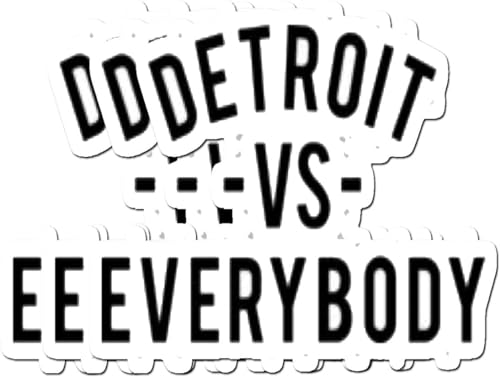 3 Pcs Value Pack Detroit Decal VS Sticker Everybody Waterproof Vinyl Aesthetic SUV Truck Colorful Laptop Bike Car Luggage Skateboard Water Bottle Guitar Windows Bumper Tumbler Tablet Phone Journal