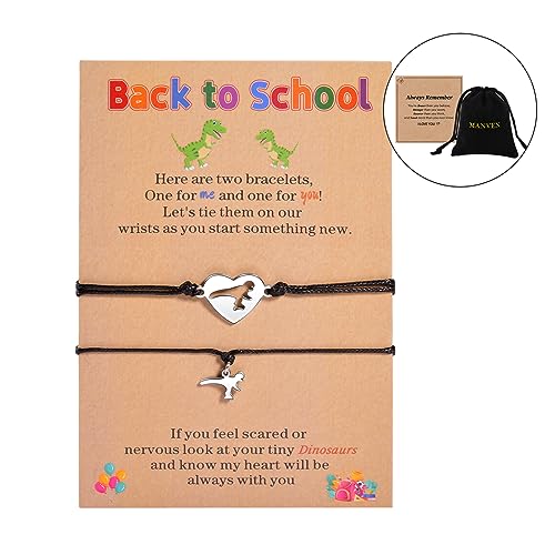 MANVEN Pulsera Madre Hijo Regalo Madre Hijo Pulsera Niñas Pulsera Dinosaurio Ansiedad por Separación Regalo Cumpleaños Joyería para Madre e Hijo Pulsera Mamá Pulsera Hija Navidad