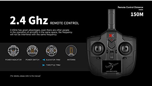 Roofworld Xk A290 Rc Plane, 2.4Ghz 3Ch F16 Remote Control Airplane, Rc Aircraft With 3D 6G Gyro System Epp Drone Wingspan Radio Control Plane Model Toys For Kids And Adults #TOP5