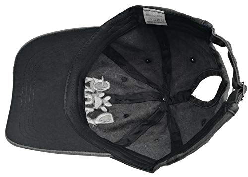 Image of OASCUVER Denim Fabric Adjustable Dog Mom Hat Fashion Distressed Baseball Cap for Women