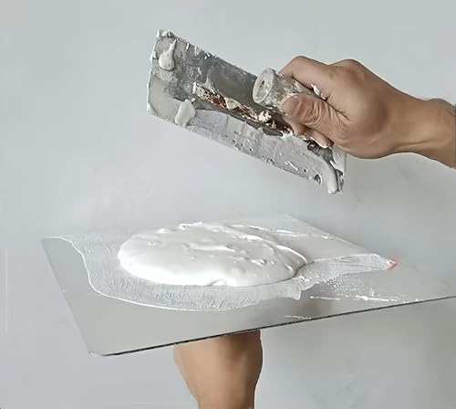 Placa de aluminio contra imperfecciones en enlucido de arcilla y yeso 5