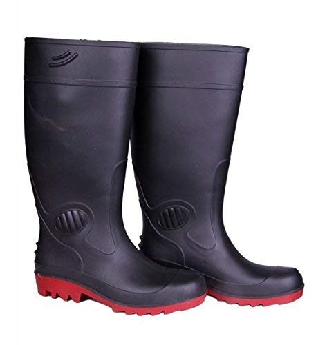 Hilson Safety Gumboots Dragon-512 (with steel toe) Black/Red 15" height (Size 10) (B08QN7X8VP) Amazon Price History, Amazon Price Tracker