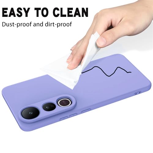 Image of Back Cover for Vivo V50 Lite 5G / V50 Lite 4G | Full Camera Protection | Premium Liquid Silicon Case | Flexible Bumper Case for Vivo V50 Lite 5G / V50 Lite 4G (Purple)