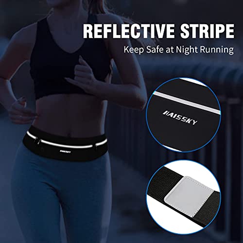 Laufgürtel für Handy,Hüfttaschen Sportgürtel Lauftasche Damen und Herren, Handytasche Joggen Lauftasche Running Belt wasserdichte Super dünn für Joggen, Fitness, Radfahren und Reisen Laufgürtel 6,9'