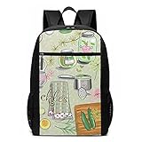 vinagre y rosas letra sabina Mochila impermeable para portátil de color rosa Pickled – versión 2. Tamaño: nuestra mochila mide 17 x 30 x 43 cm (largo x ancho x alto). Gran capacidad puede contener muchas cosas, como libros, bolígrafos, laptop y así sucesivamente.