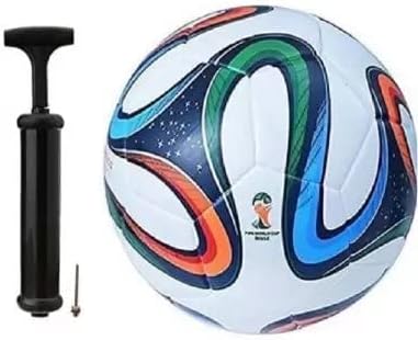 Daily Sports American Football size 5 Combo Pack 1 Football & 1 pump PU material multi color for All Age Groups Kids Fans of Euro Cup copa America letin American Football New Age All Surface Football.