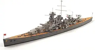 1/400グナイゼナウ巡洋戦艦船モデルキット、DIY手工芸紙ボートモデルおもちゃパズルミリタリーファンコレクション