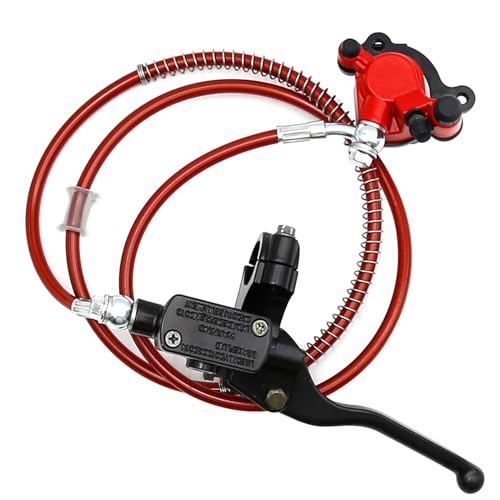 Aynaxcol Mini Bike Brake Kit Hydraulic Disc Hand Brake the Left of The 7/8\'\' Handlebars 50 Inch Hose Replacement for Predator 79cc 97cc 2.8hp Replacement for Baja Doodle Bug DB30 Blitz Dirt Bug Racer