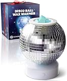 SCANDINORDICA Disco Ball Wax Warmer Rotating with Colors Changing Night Light, Cute Scent Oil Candle Wax Melts Warmer for Home, Disco Candle Warmer Wax Melter | Disco Ball Decor for Home
