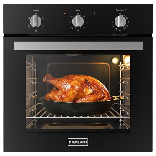GASLAND 24 Inch Built-in Electric Oven 2.79 Cu.ft Single Wall Oven with 5 Cooking Modes Knob Control Removavle Triple-Layer Glass Door 2200W Built-in Oven for Kitchen Black ETL Certified