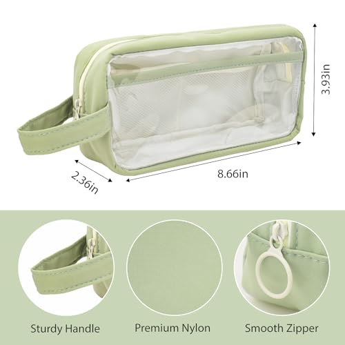 Image of Large Capacity Pen Bag, Organizer, Multiple Compartments, Water Resistant, for Office, Travel, Arts and Crafts(BLUE)
