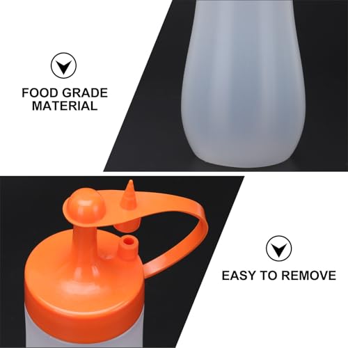 Botellas de salsa fáciles de exprimir SHINEOFI, juego de 4 envases lavables 3
