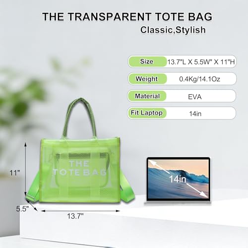 Image of Clear Tote Bag Stadium Events Large Clear Purse for Women Transparent Crossbody Bag for Concert,Work,Beach,Sport