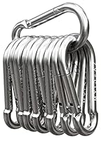 Karabinerhaken 10er Set, Karabiner bis 230 kg, Schlüsselanhänger Karabinerhaken für Hängematten, Camping, Wandern