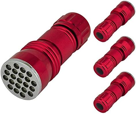 LED Flashlight 21-LED 3xAAA (4-Pack), Purple, 7305PUx4