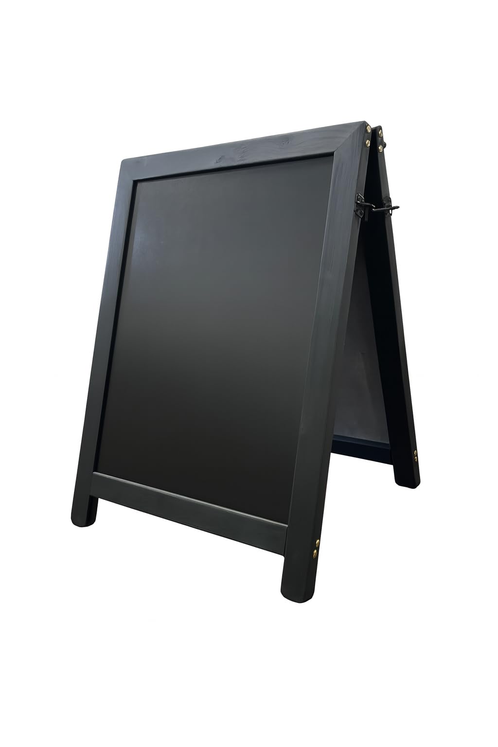 Black Heavy Duty Wooden A-Board Pavement Sign – Large 100cm x 72cm Double-Sided Chalkboard – Domes of Silence, Cabin Hooks & Hinges – Café, Pub & Restaurant Display Board