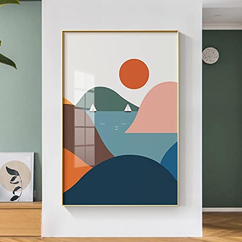 Peinture sur toile créative paysage de montagne abstrait bien-être