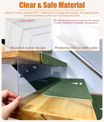 Barrière de lit chat et bloqueurs de jouets sous canapé plastique transparent - 4