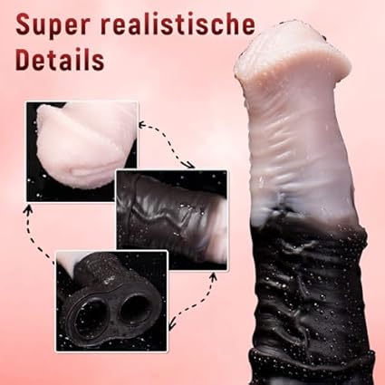 Funda de pene de caballo – Funda de pene de silicona para hombres, extensor macho de 7,48 pulgadas, funda de pene para amplificadores de circunferencia gruesa, funda impermeable reutilizable para el