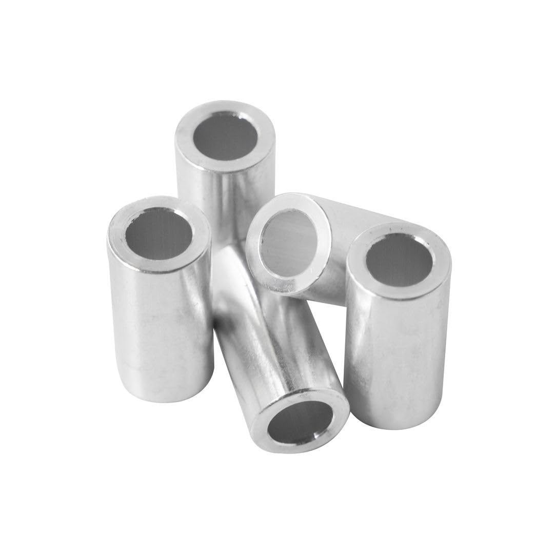 Aluminum Spacer 1/2 OD x 5/16 ID x Choose Your Length, Round Spacer Unthreaded Standoff Bushing Plain Finish, Fits screws bolts 5/16 or M8 by Metal Spacers Online (1 Length, 10 Pack)