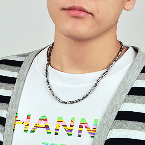 Vintage Chic 4.5mm Curb Mens Necklace -925 Sterling Silver Cylindrical Box Chain Italy Jewelry -Neck Link Chains For Man Women 20" 22" 24" inch4