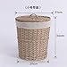 torby na pranie Wiklinowy kosz do bielizny brudne ubrania do przechowywania pudełko do przechowywania pudełko tkania ubrań pralnia organizator pralnia koszyk duży (Color : Small Size)
