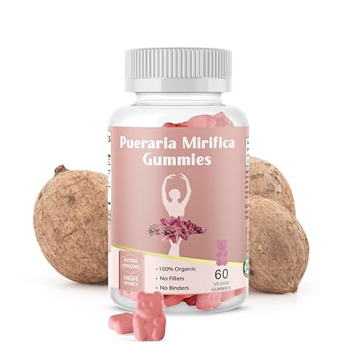 Image of Pueraria Mirifica Gummy Organic Supplement - Pure Root 10:1 Concentrated Extract 60 Veggie Gummies, Premium - for Transgender. Women, Men