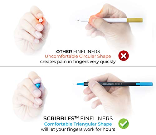 Fineliner Pens for Journaling No Bleed by Scribbles That Matter - 24 Colored Pens - For Bullet Journaling, Note Taking, Writing, Drawing, Sketching and as Bullet Journal Accessories - Thumbnail 7