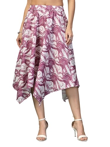 Image of OOMPH! Long Skirts for Women with Handkerchief Hem