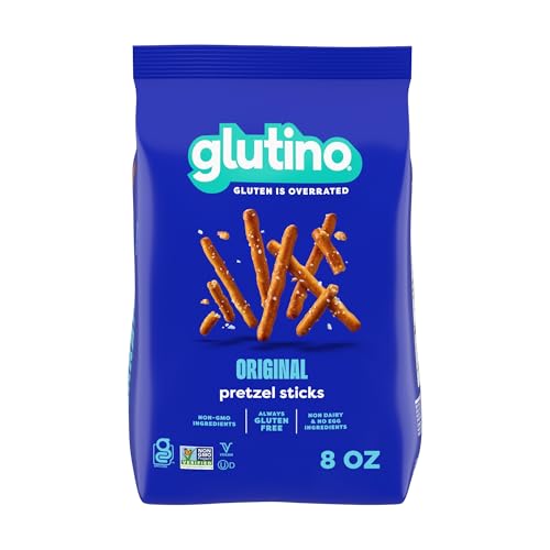 Glutino Gluten Free Pretzel Sticks, Delicious Everyday Snack, Lightly Salted, 8 oz