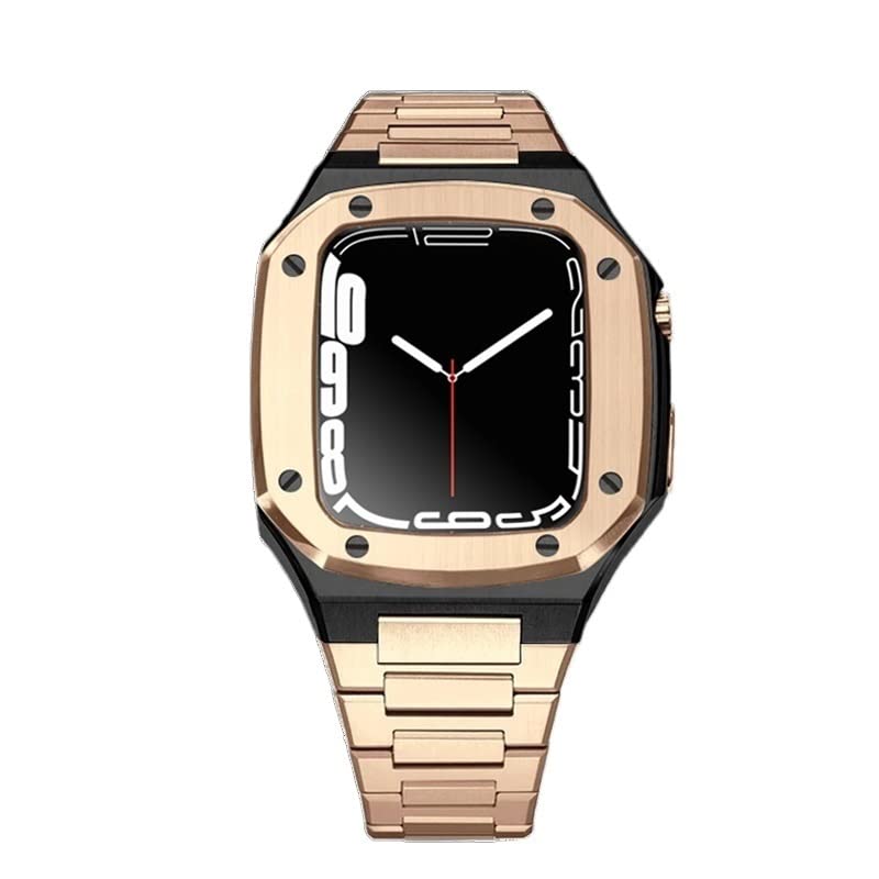 Kit modification IWatch acier inoxydable blanc noir 45mm boîtier luxe